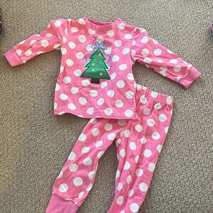Smocked Auctions Pink Christmas PJs
